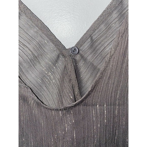 ASTR Silver Gray drape sleeveless Blouse - Picture 7 of 7